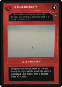 He Hasn't Come Back Yet (Hoth-Limited) | Descifrar Star Wars CCG | Casi nuevo/LP - Imagen 1 de 1