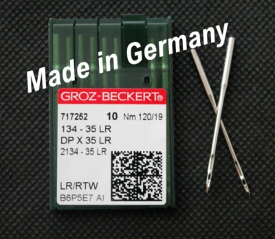 Nähmaschinennadel Ledernadeln Groz Beckert Rundkolben 134-35 LR Nadelstärke 120 - Bild 1 von 4