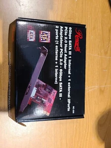 6Gbps Sata III, 1 Internal And One External 2 Port PCIE 2.0 HOST ADAPTOR - Picture 1 of 9