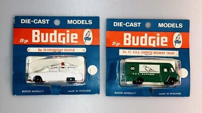Vintage Budgie  57 R.E.A. Parcel Delivery Van & 20 Austin A95 Ambulance  MOC - Image 1 of 4