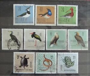 Polen Briefmarken Sammlung Tiere gestempelt
