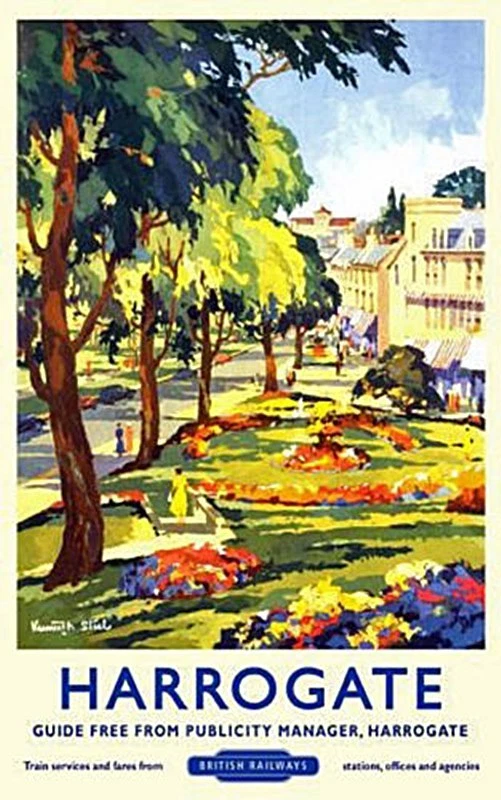 Harrogate, Yorkshire, England (old rail ad.) fridge magnet