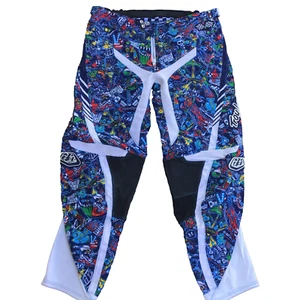 Troy Lee Designs Adult Race Pants Size 38 Motocross BMX America Peace Skull - Picture 1 of 12