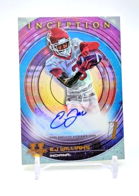 EJ Williams ROOKIE AUTO "Inception" 2023 Bowman University #BIA-EW Indiana (RC) - Image 1 of 2