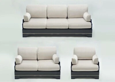 Juego de salón italiano Mid-Century de latón lacado de Romeo Rega años 70 Foto 1 de 4