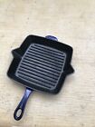 Staub Cast Iron Blue EnamelEd Cookware Grill Pan
