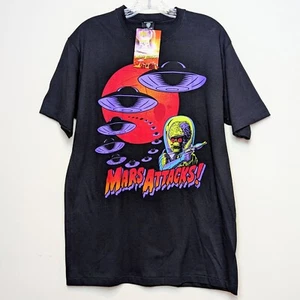 Camisa de colección Mars Attacks 1996 promoción de la película brilla en la oscuridad puntada única DS NUEVO DE LOTE ANTIGUO - Imagen 1 de 10
