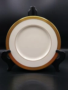 Lenox Lowell P-67 Gold Encrusted Band Gold Backstamp Salad Plate 8 3/8" - Picture 1 of 4