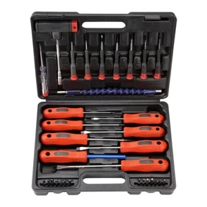 32 PIECE PRECISION MAGNETIC SCREWDRIVER SET HOBBIES, CASE NEW Crafts Household - Picture 1 of 2