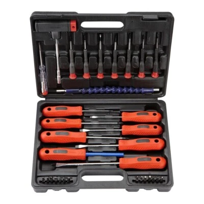 32 PIECE PRECISION MAGNETIC SCREWDRIVER SET HOBBIES, CASE NEW Crafts Household - Image 1 of 2