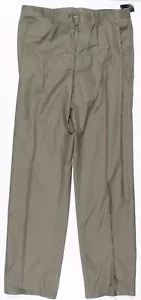 INC London Chino Dress Casual Khaki Pants Flat front 34 34 Taupe - Picture 1 of 3