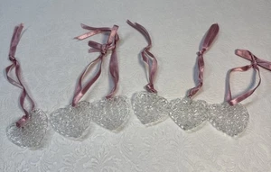 Weihnachten um die Welt gesponnenes Glas Herz Ornamente 6er Set - Bild 1 von 11