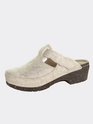 Hausschuh beige 42 Damen Dr. Feet  Clog aus Filz "natur" UVP 59,99€ 1.904 - Bild 1 von 3