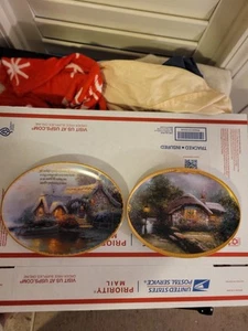 2ct Thomas Kinkade Collectors Plates - Picture 1 of 6