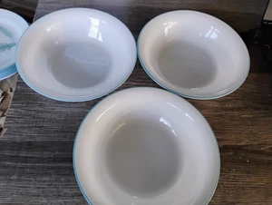BANCOS EXTERIORES CORELLE TAZONES DE SOPA/CEREALES DE 7 Y 1/4 PULGADAS x3 LIGERAMENTE USADOS ENVÍO GRATUITO A EE. UU. - Imagen 1 de 3