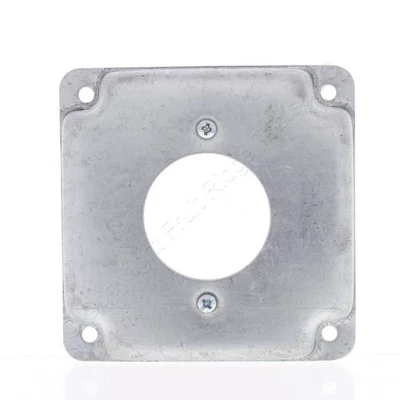 Cubierta de caja cuadrada de 4" para receptáculo de bloqueo 20A/30A 1,71" salida Hubbell S811C Foto 1 de 4