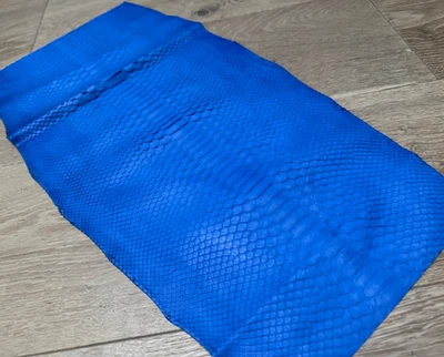 L Pieza Azul Piel de Serpiente Pitón Genuina Cuero Piel Real Piel de Serpiente Ratle Boa 384 Foto 1 de 4