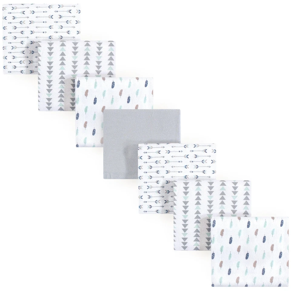 7 Baby Receiving Blankets Luvable Friends 100 Cotton Flannel 660168403732