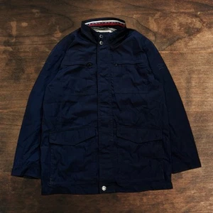 Paul & Shark Yachting Men's Large Jacket Nylon Light Bomber Navy Blue Zip Up - Picture 1 of 7
