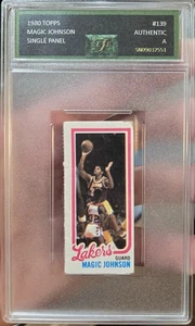 1980-81 Topps Magic Johnson #139 Single Panel EJE A AUTHENTIC SLABBED - Picture 1 of 2