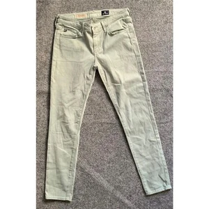 Pantalones de mezclilla AG Adriano Goldschmied Stevie ajustados al tobillo recto verde menta talla 28R - Imagen 1 de 6