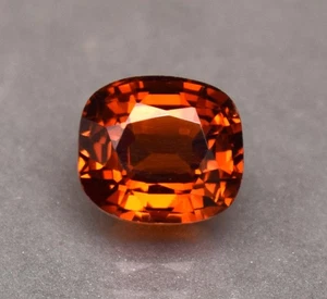 Ceylon Hessonite Garnet Gemstone Cushion Cut 9.75 Ct Certified Loose Gemstone - Picture 1 of 5