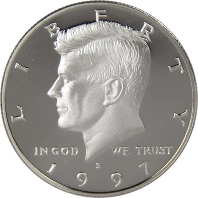 1997 S Kennedy Half Dollar Choice Proof Clad 50c US Coin Collectible - Image 1 of 2