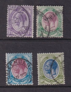 South Africa KGV 1913 1s/3 2s/6 5s 10s 4 values FU Fine Used - Picture 1 of 2