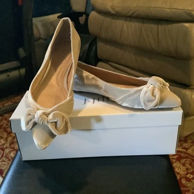 Zapatos planos de terciopelo Jill Champagne para mujer talla 8 Foto 1 de 2