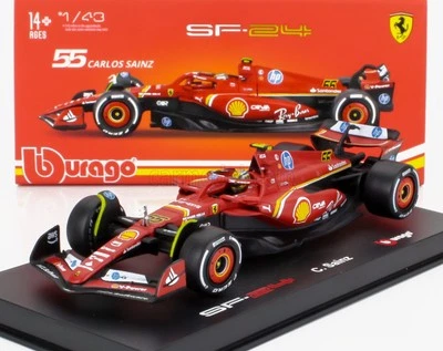 MODELLINO AUTO STATICO BURAGO FERRARI F1 SF24 MONZA GP 2024 SAINZ VETRINA 1/43 - Immagine 1 di 4