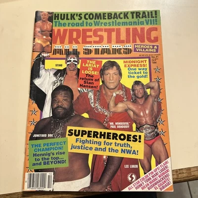 Wrestling All Stars Heroes & Villains no. 41 OCT 90 Hogan’s Comeback Wwe WWF Wcw Foto 1 de 2
