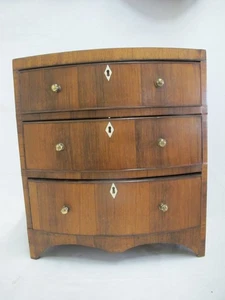 Antique 19th Century Miniature Wood VANITY or Trinket 3 Drawer Chest - Picture 1 of 13