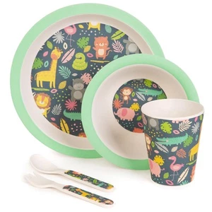 boppi Toddler Feeding Dinner Picnic Set 5-Piece Tableware - Jungle 2 - Picture 1 of 10