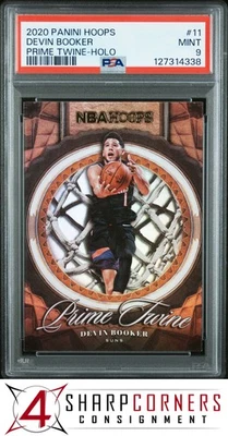 2020 PANINI HOOPS PRIME TWINE HOLO #11 DEVIN BOOKER POP 1 PSA 9 - Imagem 1 de 3