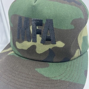 Cappello camionista vintage MFA Snapback patch berretto mimetico K prodotti made in USA - Foto 1 di 7