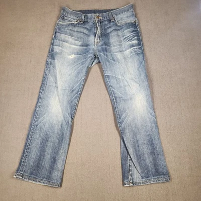 Gap Jeans Mens sIZE 32x30 Straight Leg Blue Denim distressed - Image 1 of 4