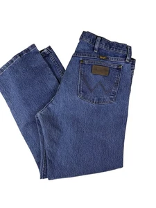 Wrangler Jeans Herren 34x30 Blau Denim Straight Fit Klassisch 5 Pocket Stretch Hose - Bild 1 von 8