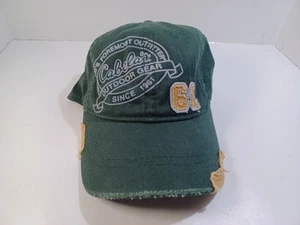 Cabelas Worlds Foremost Outfitter Outdoor Gear Strap back Hat Cap Distressed  - Picture 1 of 10
