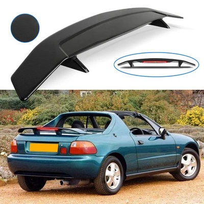 Alerón trasero con luz de freno de carbono para Honda Civic CR X Del Sol VTEC 52" GT Foto 1 de 4