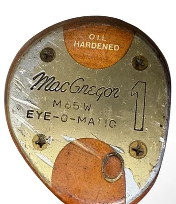 MacGregor Eye-O-Matic PERSIMMON M65W Driver RH True Temper Dynamic Stiff Steel - Image 1 of 4
