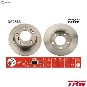 2x BRAKE DISC DF2583 FOR CITROEN PJZ /PHZ /P8C /P8A 2.1L P9A 2.1L THY 2.4L 4cyl - Picture 1 of 12