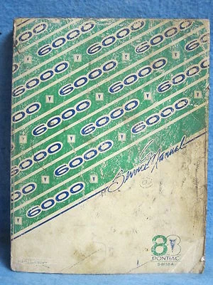 Pontiac 6000 1988 manual de servicio de tienda original Foto 1 de 3