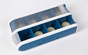 Pivotell Daily Pill Medication Organiser - with easy open roller shutter