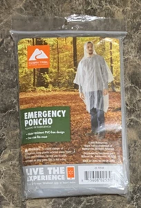 Emergency Hooded Rain Poncho Raincoat Reusable Unisex One Size Fits Most Poncho - Picture 1 of 5