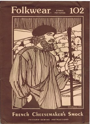 New 1975 Folkwear 102 Unisex Smock Top Pirate Shirt Buchineer Pioneer Settler OS - Image 1 of 4