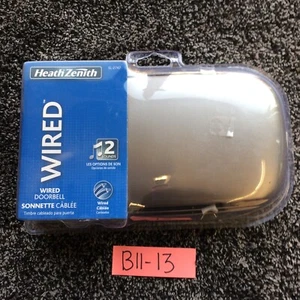 Heath Zenith Wired Door Bell Chime Satin Nickel 2 Sounds - Picture 1 of 5