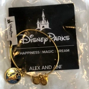 Alex & Ani Disney Parks Chip & Dale w/Mickey Mouse Ears Charm Bangle Bracelet - Picture 1 of 3