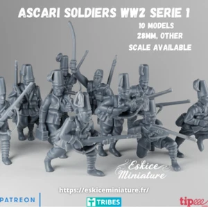 WW2 Ascari Soldiers x10 Set (3D PRINTED) - Picture 1 of 2