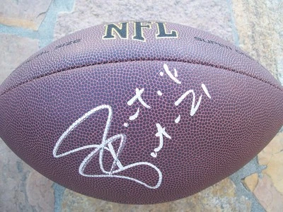 *PATRICK PETERSON*SIGNED*AUTOGRAPHED*FOOTBALL*CARDINALS*STEELERS*LSU*COA*PROOF!! - Image 1 of 3