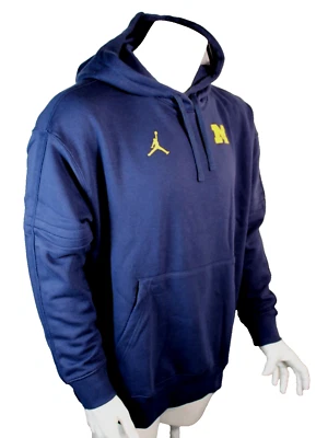 NIKE Michigan Wolverines Talla Grande Azul Marino/Amarillo Sudadera con Capucha Precio de venta sugerido por el fabricante $70 Foto 1 de 4